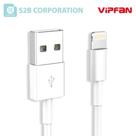 [S2B] VIPFAN X3 fast charging cable _ 8-pin cable, charging / data transfer can be done at the same time, fast charging, iOS compatible_Made in Korea